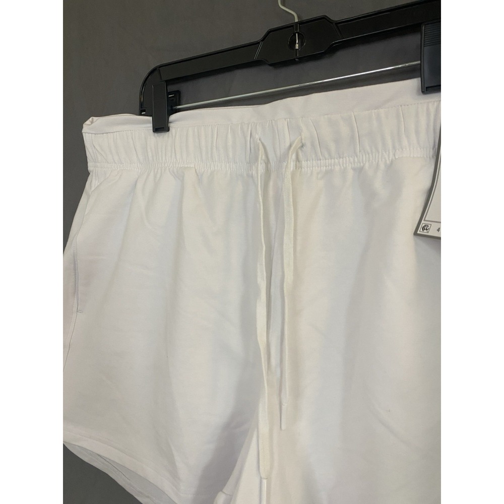 RBX Active Womens Walking Shorts Novelty Waistband & Front Pockets White